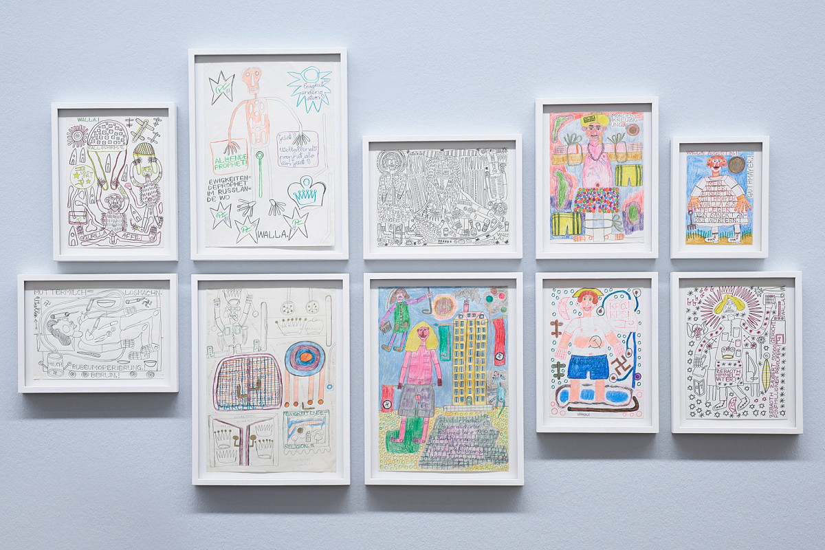 August Walla | Ausstellungsansicht | ALBERTINA, Wien – Sammlung Dagmar und Manfred Chobot © Art Brut KG