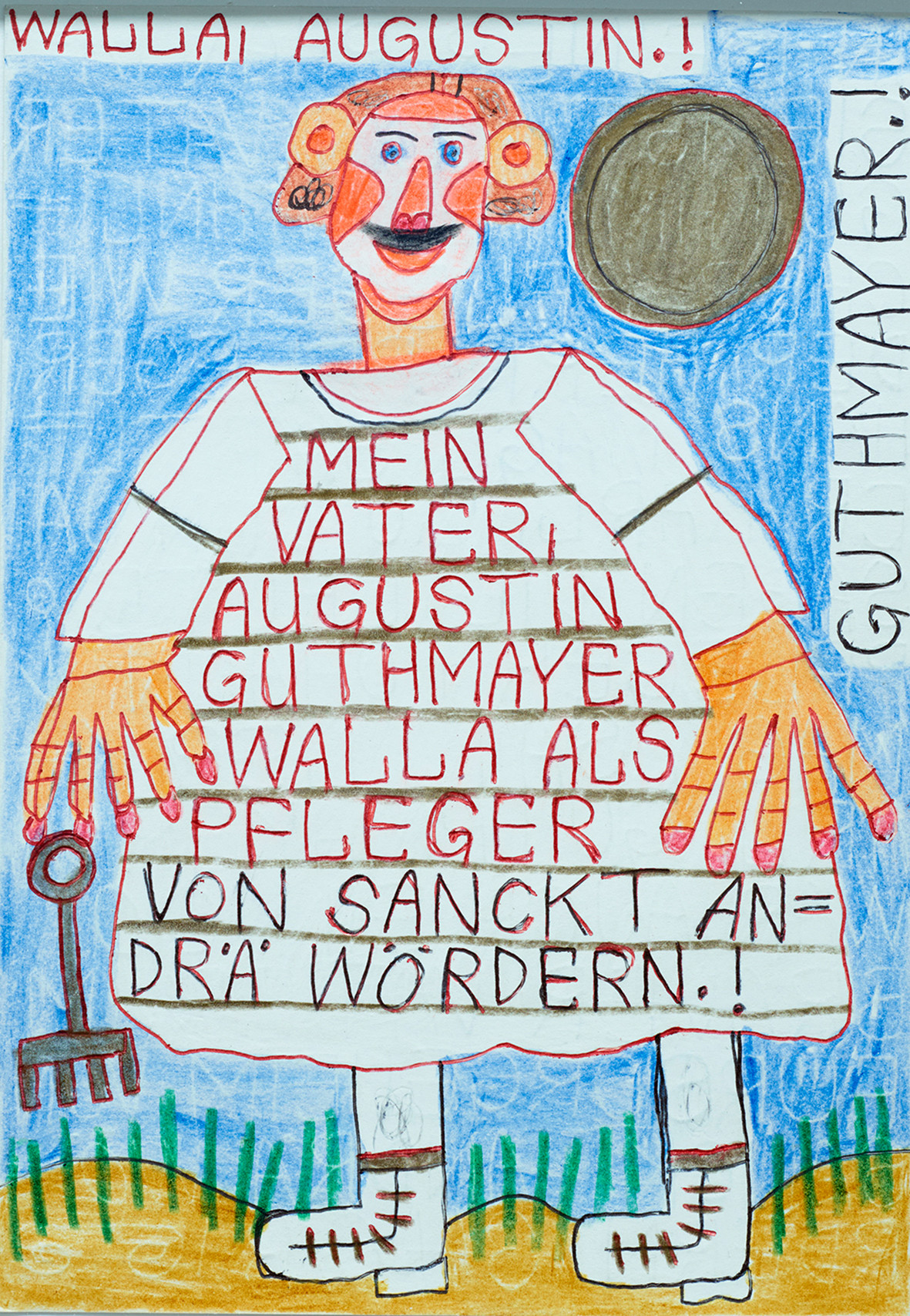 August Walla: Mein Vater Augustin Guthmayer Walla als Pfleger, undatiert, 