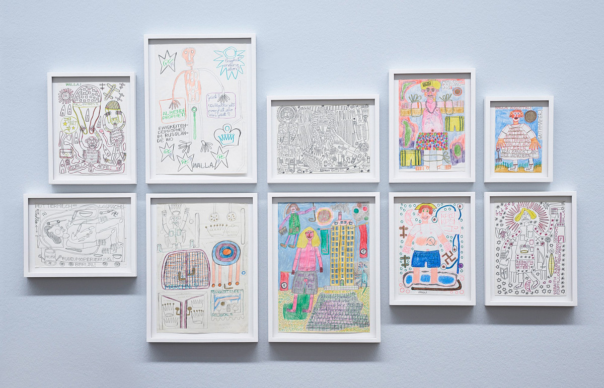 August Walla | Ausstellungsansicht | ALBERTINA, Wien – Sammlung Dagmar und Manfred Chobot © Art Brut KG
