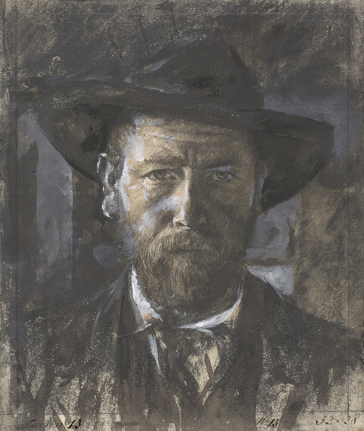 Wilhelm Leibl | Selbstbildnis, 1891 | Kunsthaus Zürich, Grafische Sammlung, 1931 © Kunsthaus Zürich