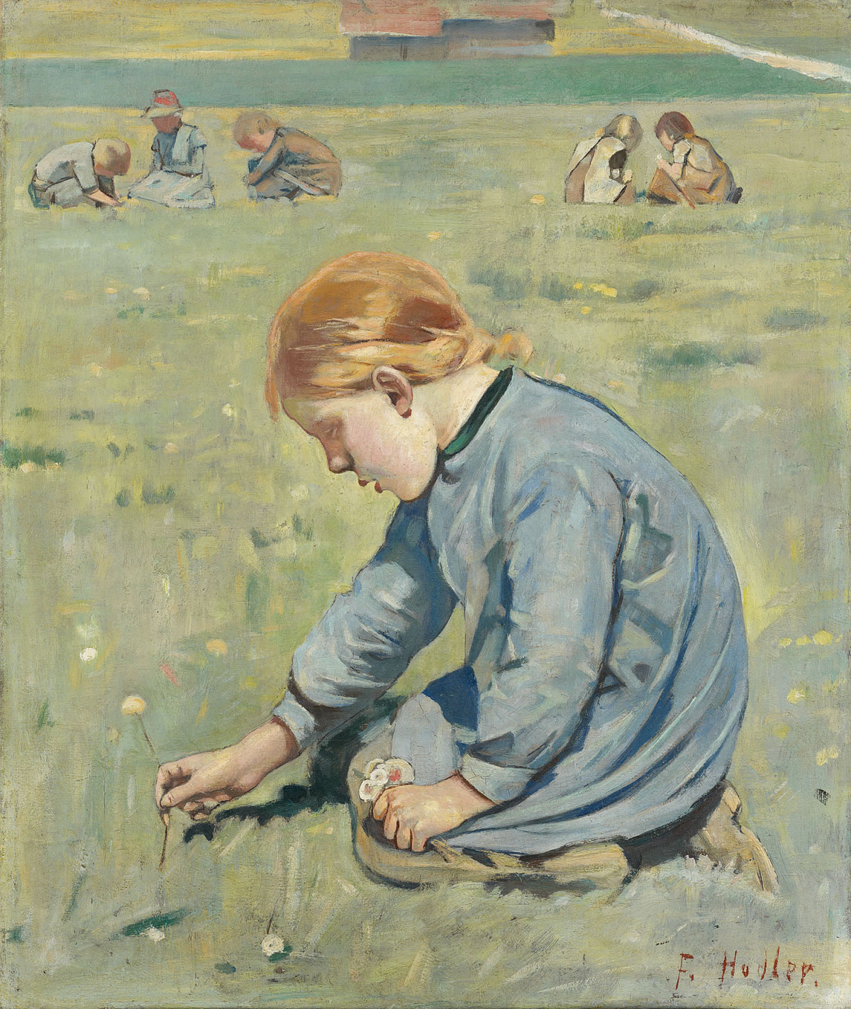 Ferdinand Hodler | Blumenpflückendes Mädchen, 1887 | Hahnloser/Jaeggli Stiftung, Villa Flora, Winterthur Foto: Reto Pedrini, Zürich