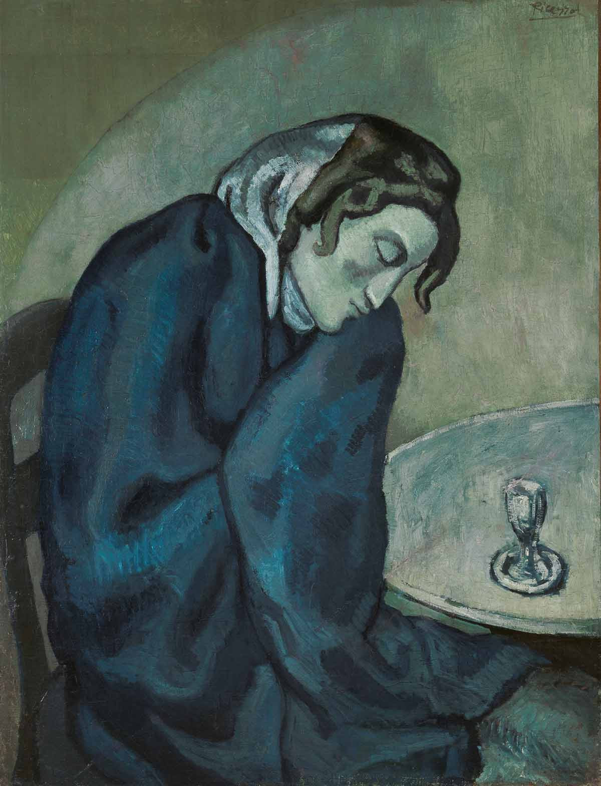 Pablo Picasso: Buveuse assoupie (Schlafende Trinkerin), 1902