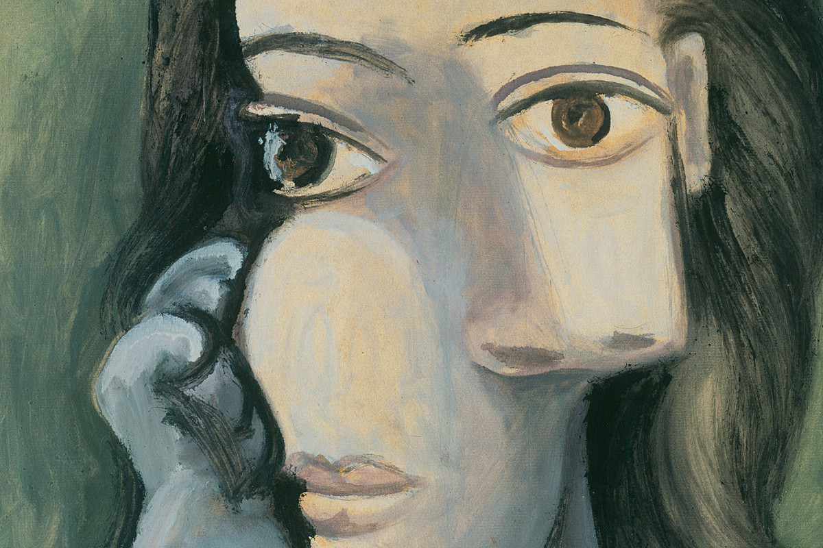 Ölgemälde: Büste einer Frau, frontal dargestellt, mit vereinfachten Formen und kontrastreicher Farbgebung. Credit: Pablo Picasso | Dora Maar, 1940 | © Succession Picasso / Bildrecht, Wien 2026, © Foto: bpk/Nationalgalerie, SMB, Museum Berggruen/ Jens Ziehe