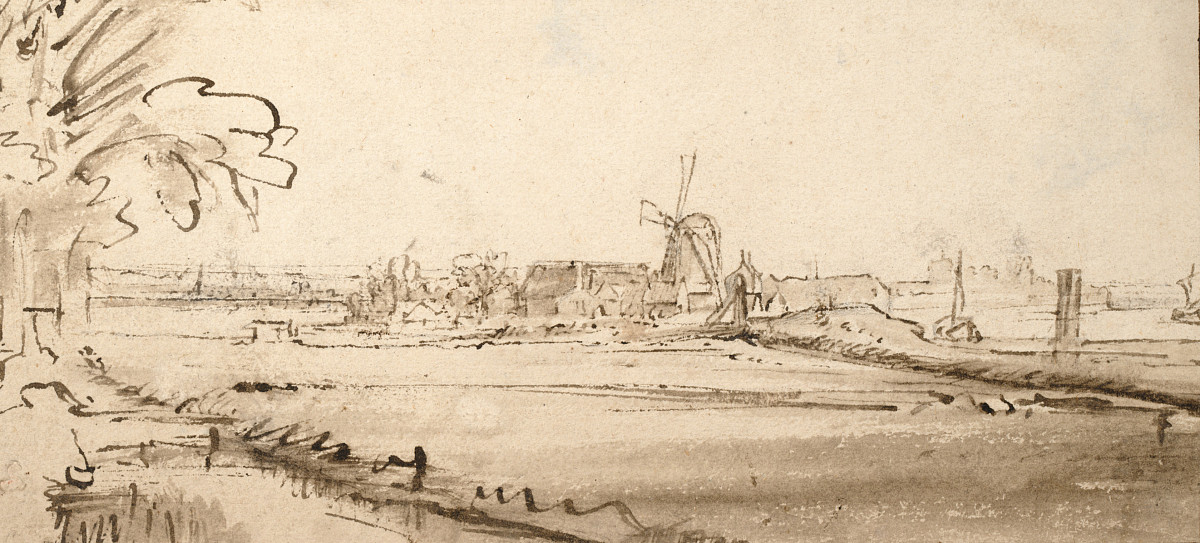 Rembrandt Harmensz. van Rijn: The Former Copper Mill on the Weesperzijde, late 1640s