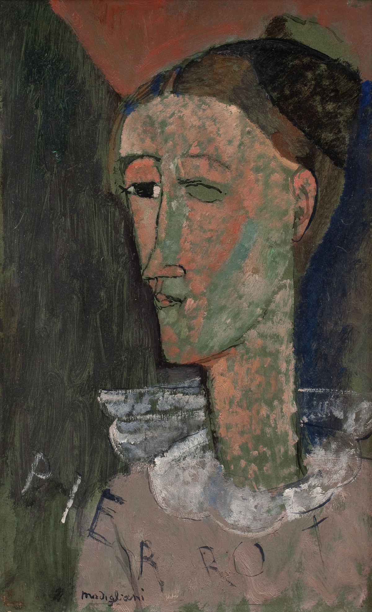 Amedeo Modigliani | Selbstbildnis als Pierrot, 1915 | © Statens Museum for Kunst, Kopenhagen