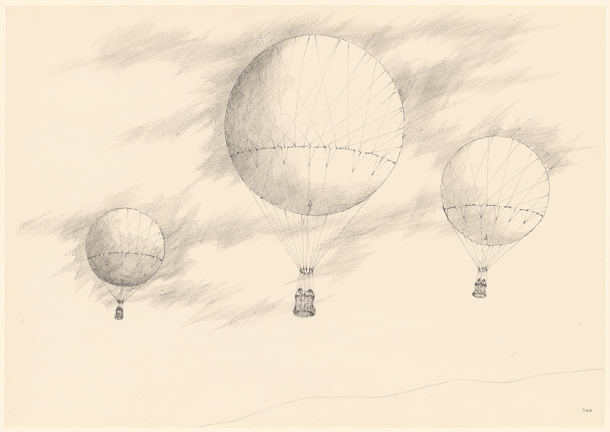 Paul Flora: Untitled (Three Balloons), ca. 1950