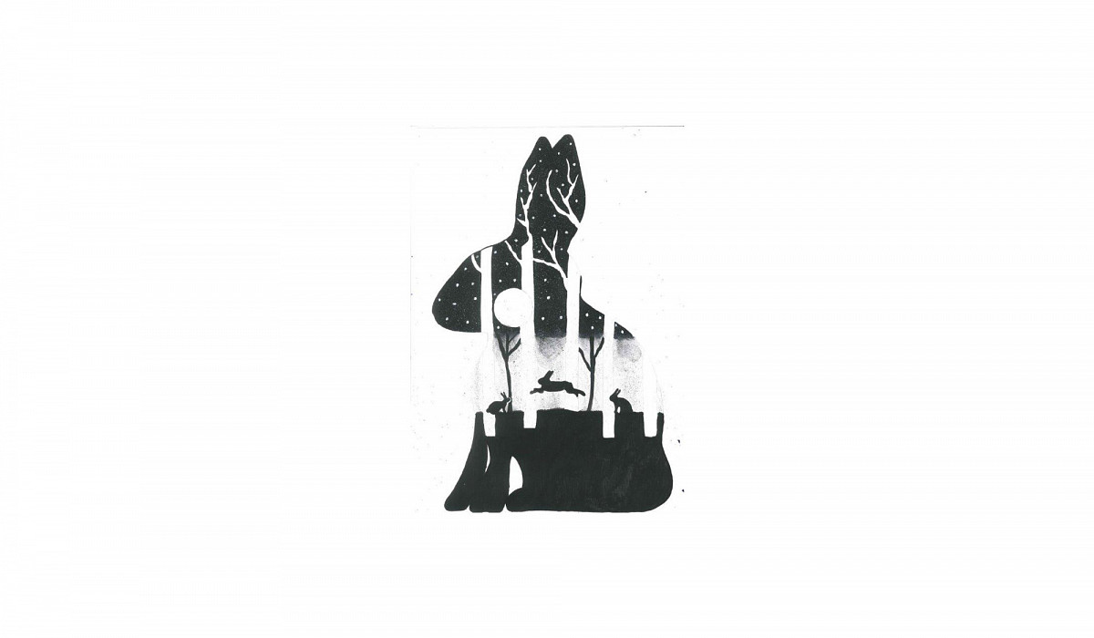 Hasen Kunstwerk von Annabel Stocker
