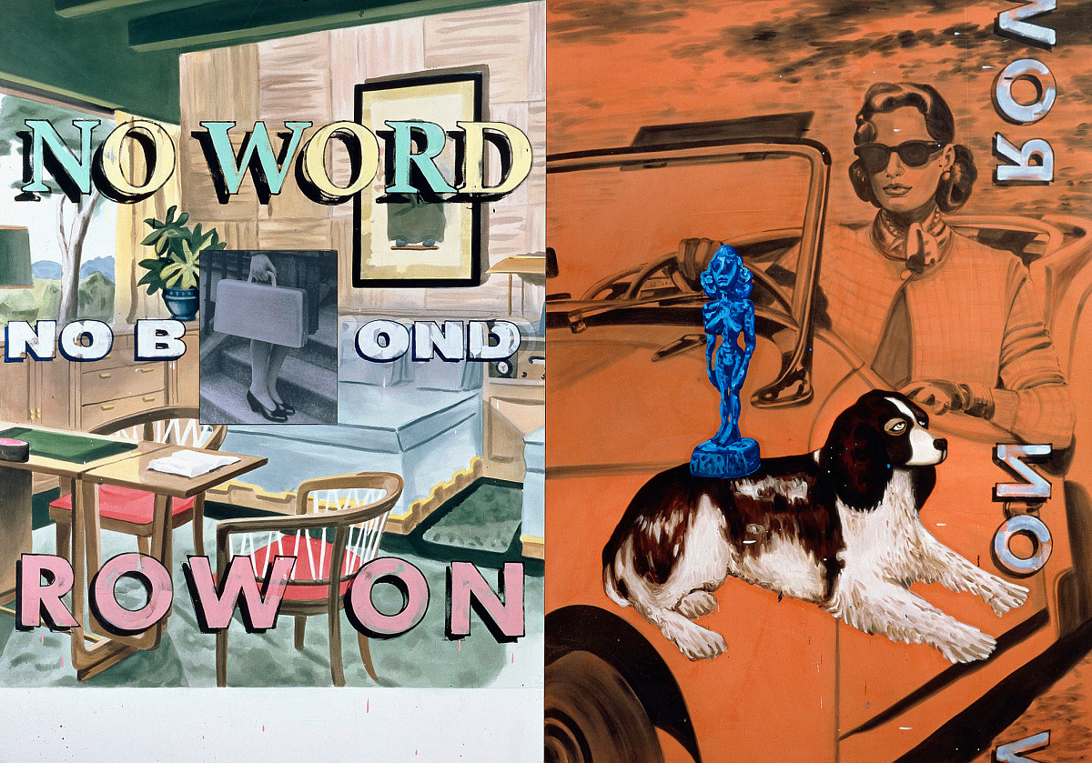 David Salle: Room with blue statue, 1986