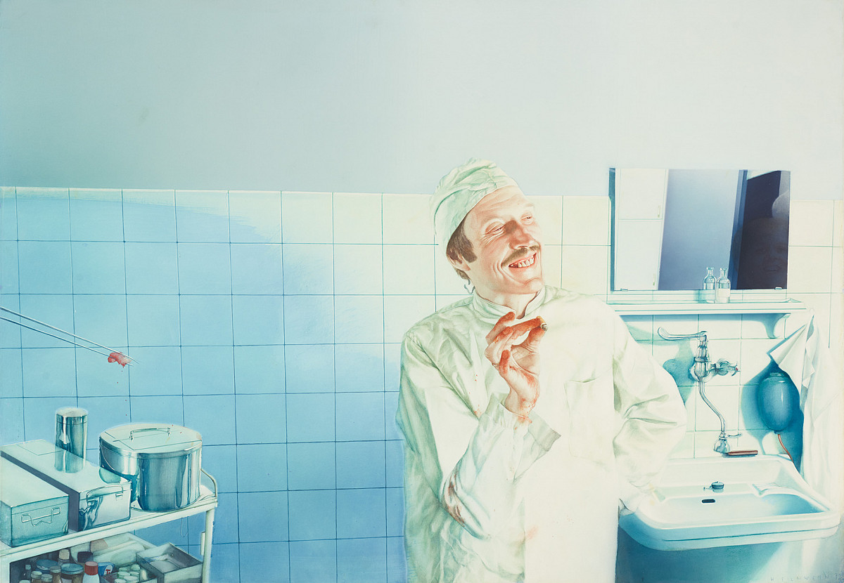 Gottfried Helnwein: The Sneering Physician, 1973