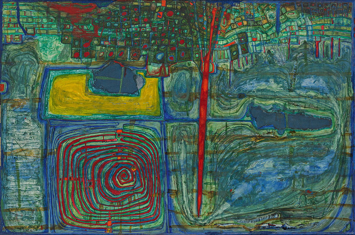 Friedensreich Hundertwasser: 313 Sun for those who weep in the country, 1957/1959