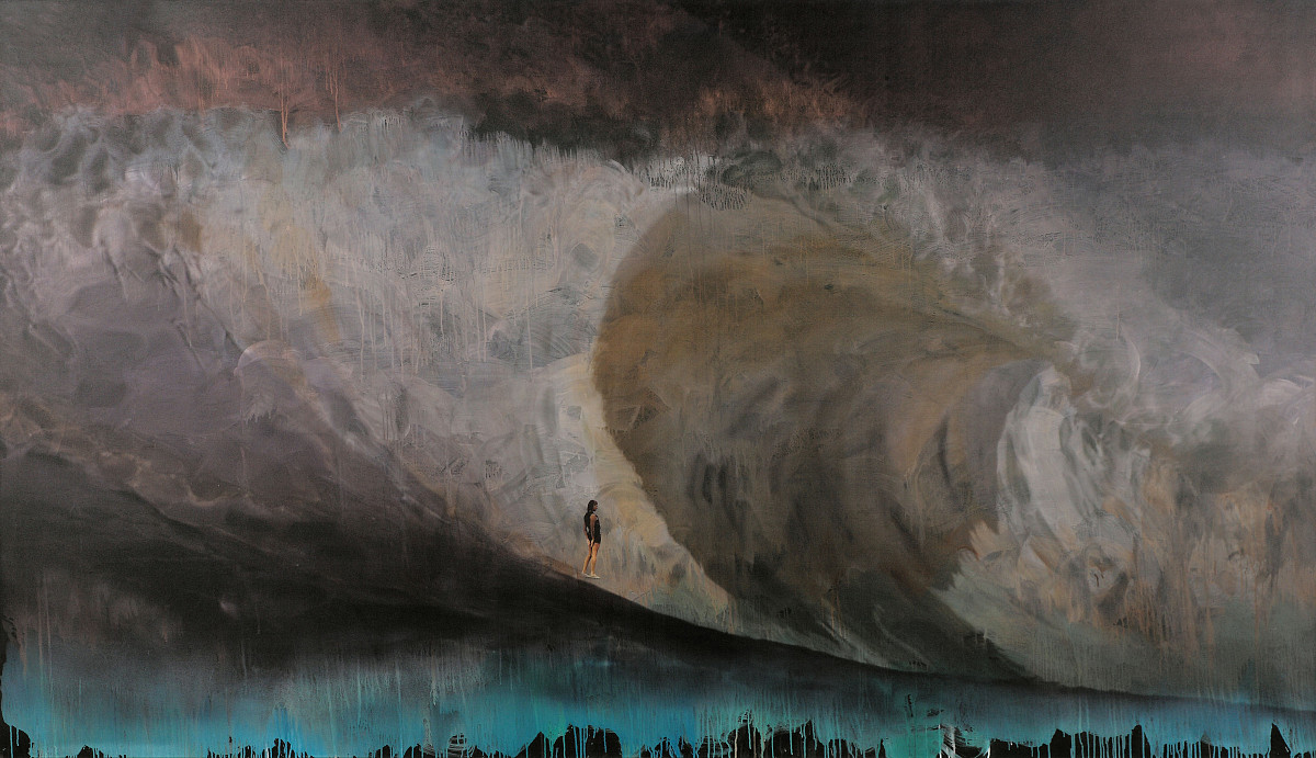 Hans Weigand: Girl on Big Wave, 2009