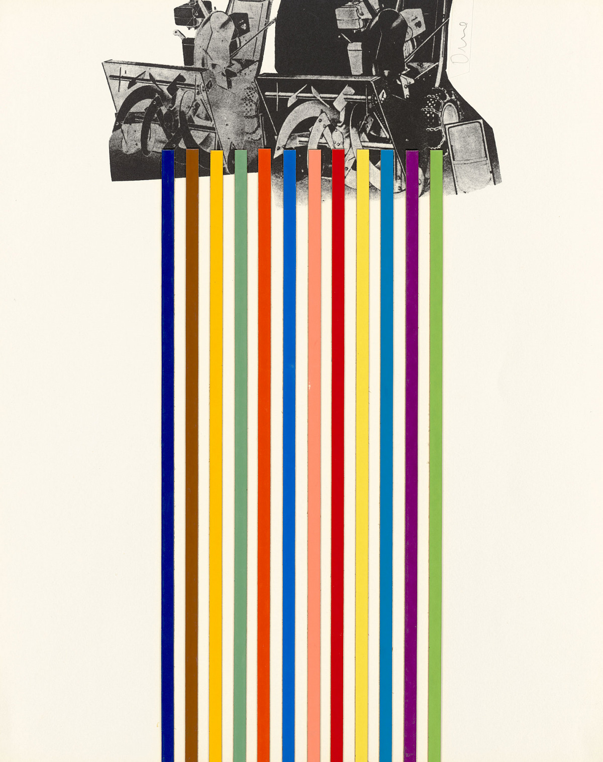 Jim Dine | Aus der Serie "Tool Box": Ohne Titel, 1966 | Siebdruck, Collage | 60,4 × 48 cm | Albertina Wien