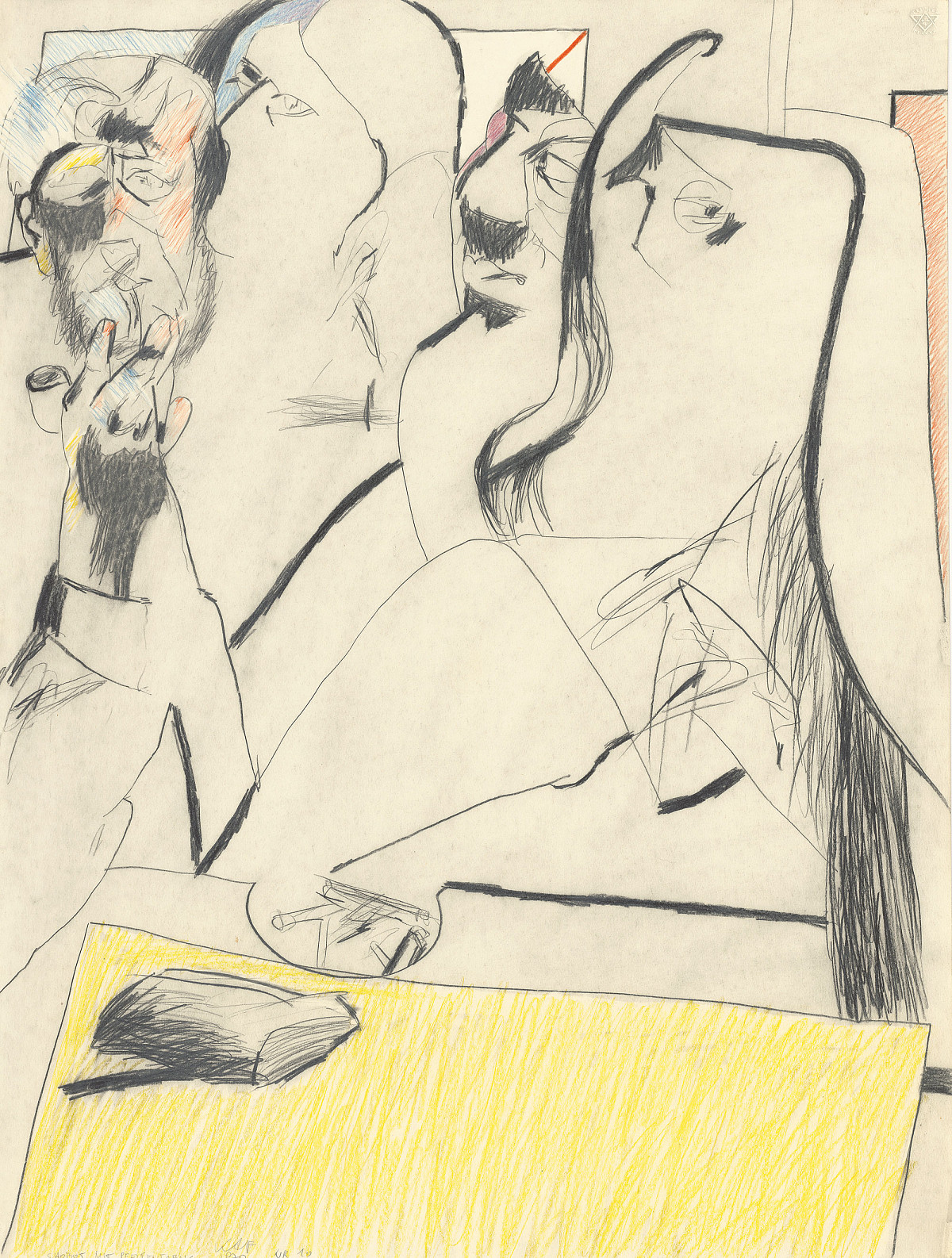 Karl Anton Fleck: CHOBOT MIT PFEIFENTABAK, 1970