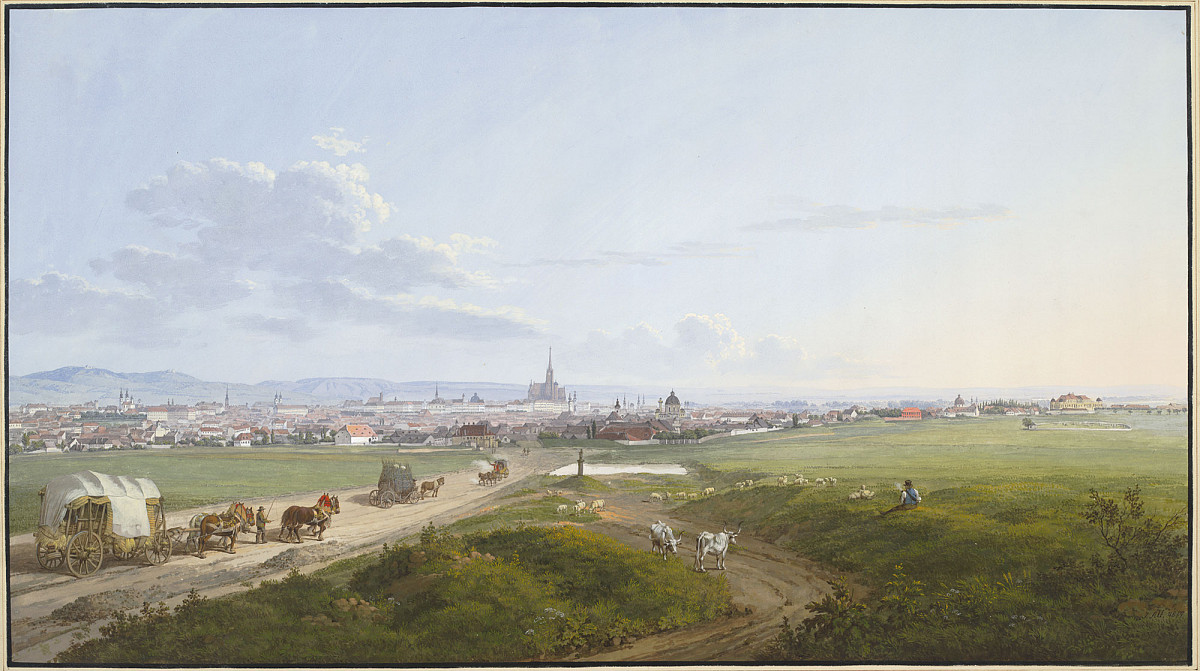 Jakob Alt | View of Vienna from the ‘Spinner at the Cross’, 1817 | The Albertina Museum, Vienna