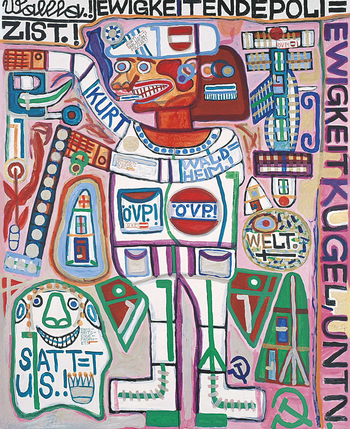 August Walla | Ewigkeitendepolizist.!, 1988 | The ALBERTINA Museum, Vienna – Haselsteiner Family Collection © ART BRUT KG