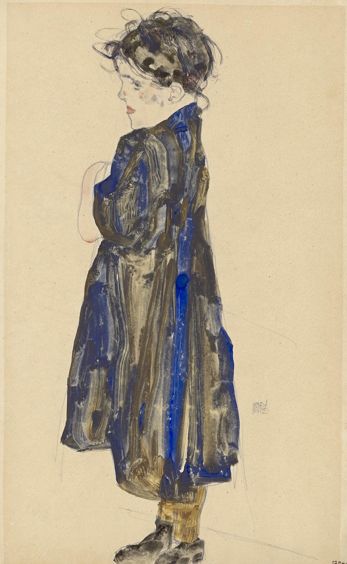 Egon Schiele: Half-grown peasant girl, 1912