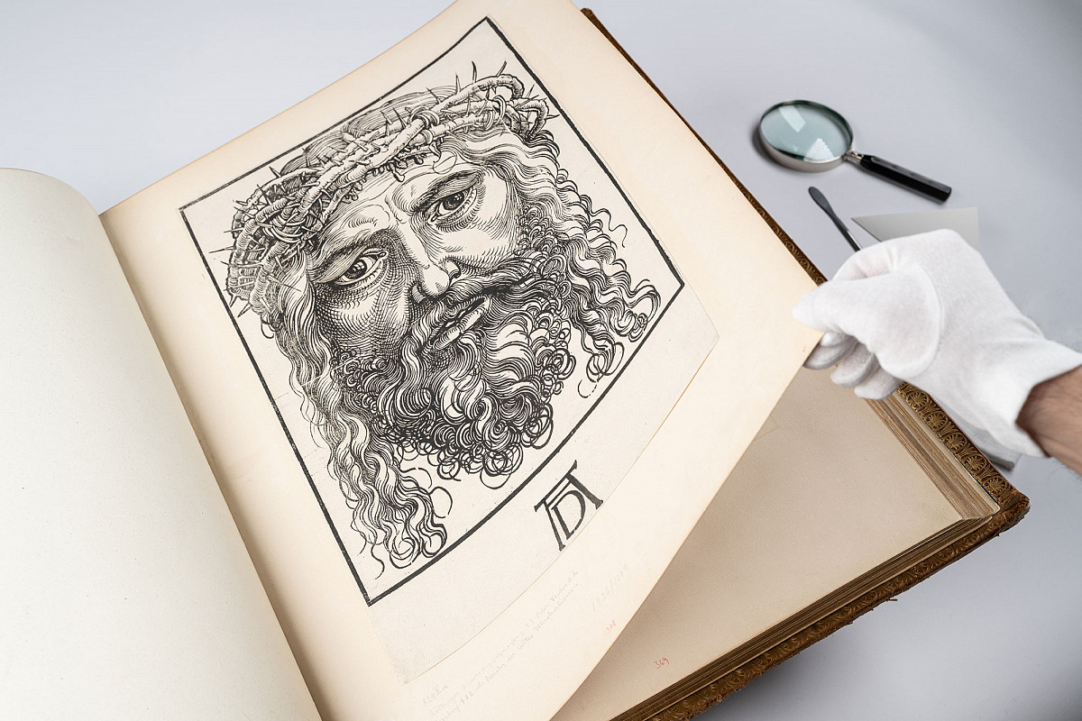 The volumes of historical prints at the ALBERTINA Museum