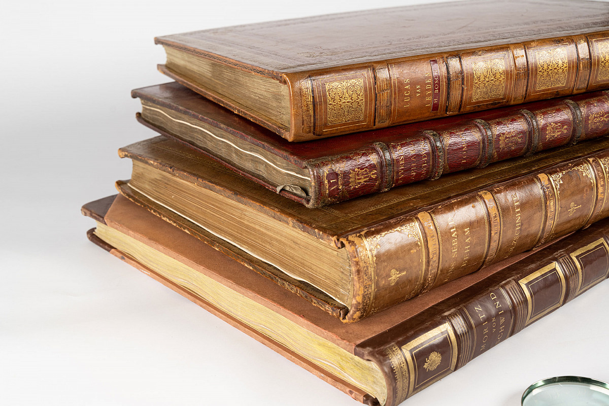 The volumes of historical prints at the ALBERTINA Museum