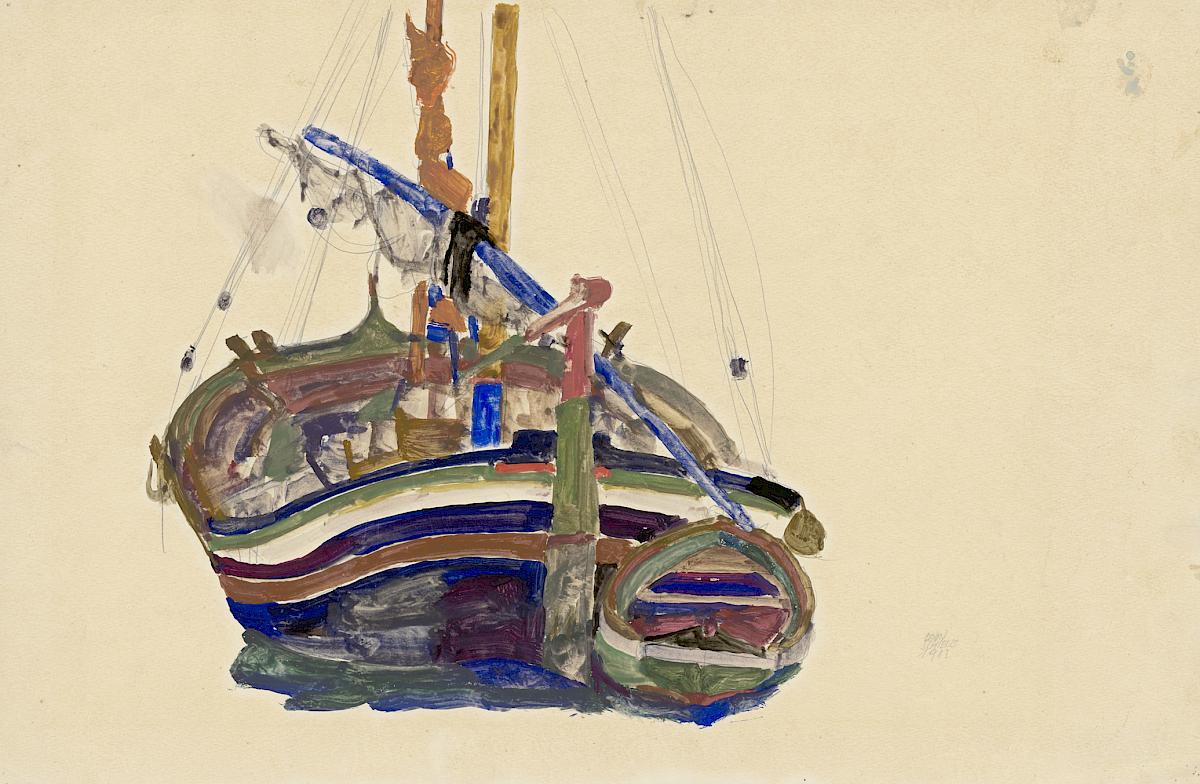 Egon Schiele: Fishingboat of Trieste, 1912