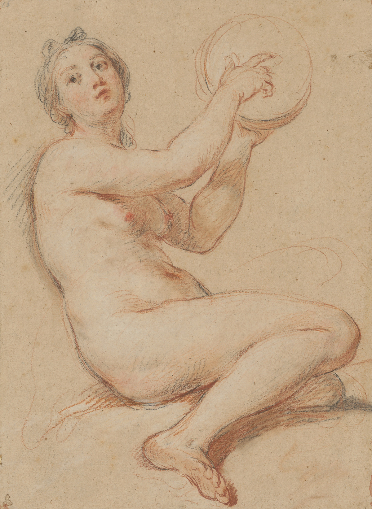 Charles-Joseph Natoire: Bacchante with a Tambourine, c. 1740