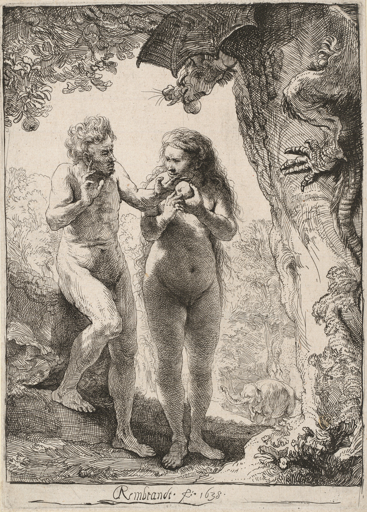 Rembrandt Harmensz. van Rijn: Adam and Eva (Der Sündenfall), 1638