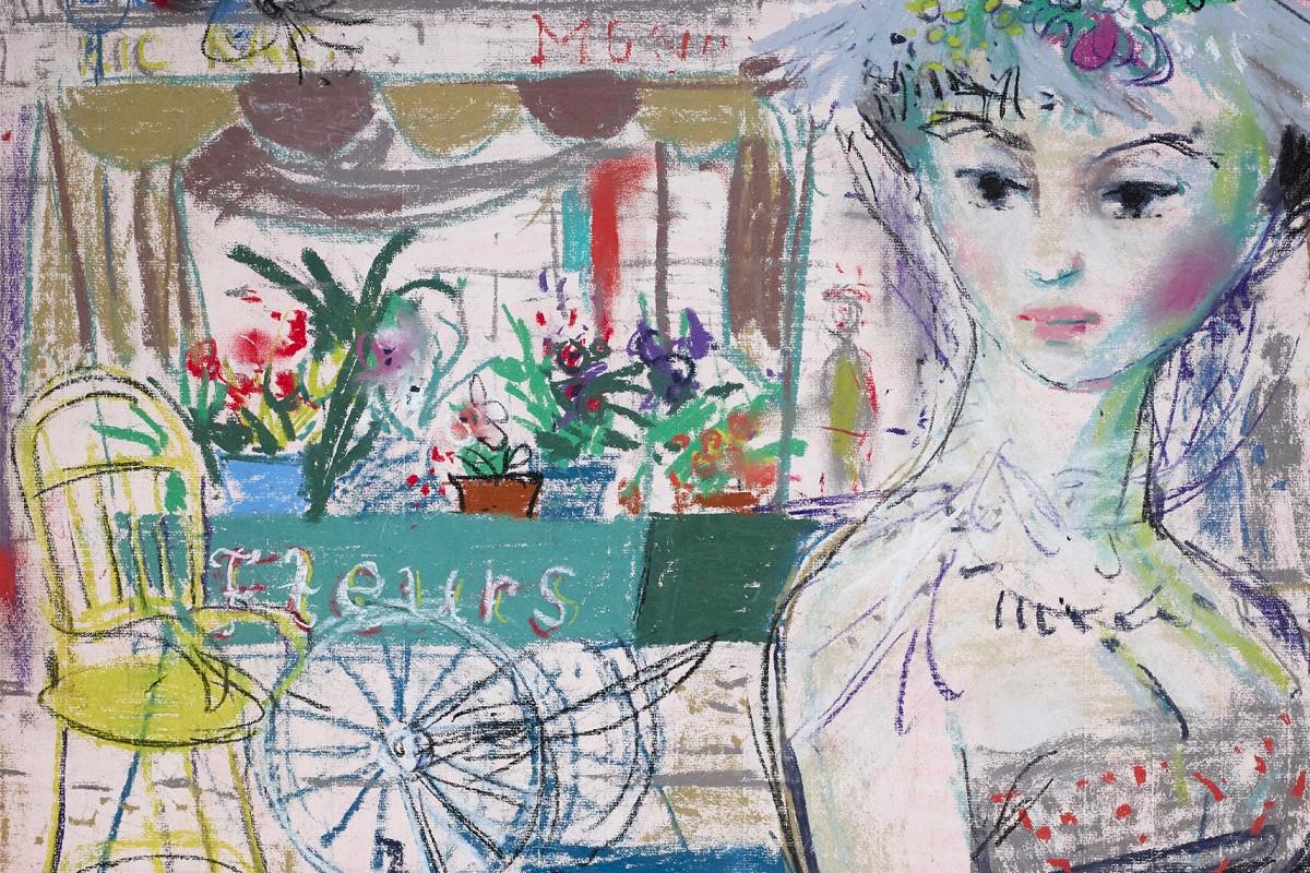 Hans Robert Pippal | Junges Mädchen vor Blumenwagen, 1957 | Albertina, Wien © Bildrecht, Wien, 2017