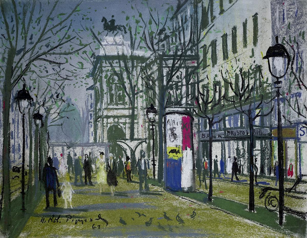 Hans Robert Pippal: Vienna, 1st district. Kärntner Ring with State Opera, 1961
