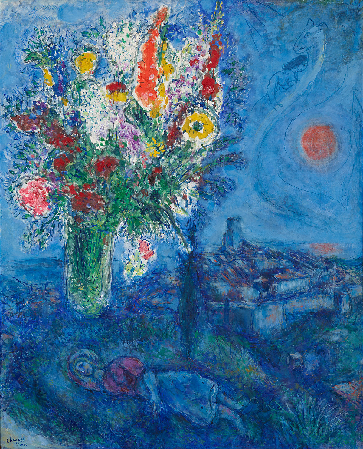 Marc Chagall: Sleeping Woman with Flowers, 1972