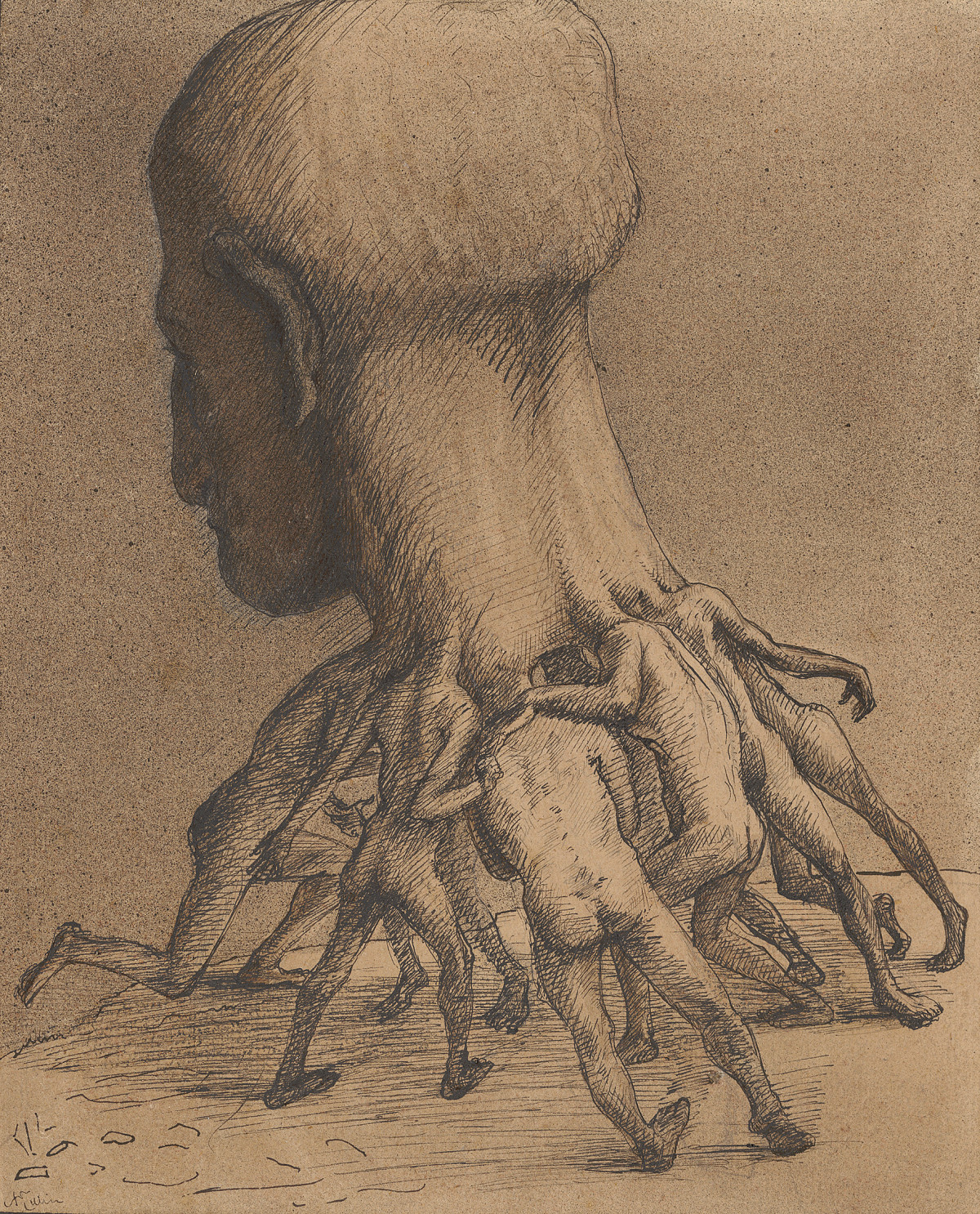 Alfred Kubin: Der große Kopf, 1899