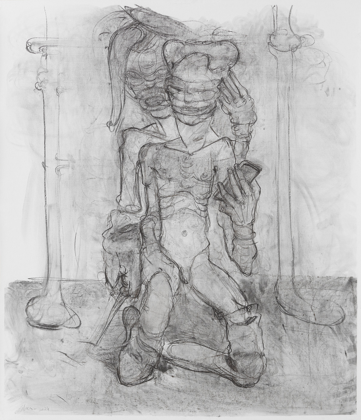 Adrian Ghenie: Studie nach Die Selbstseher I, 2024