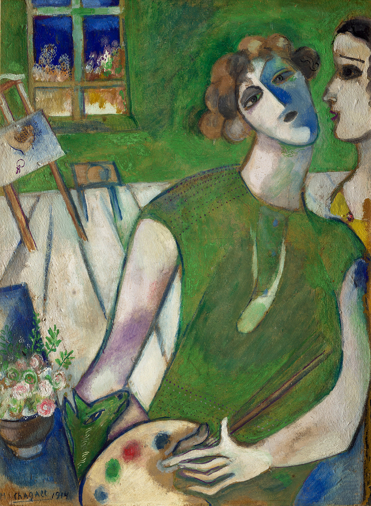 Marc Chagall: Self-Portrait in Green, 1914