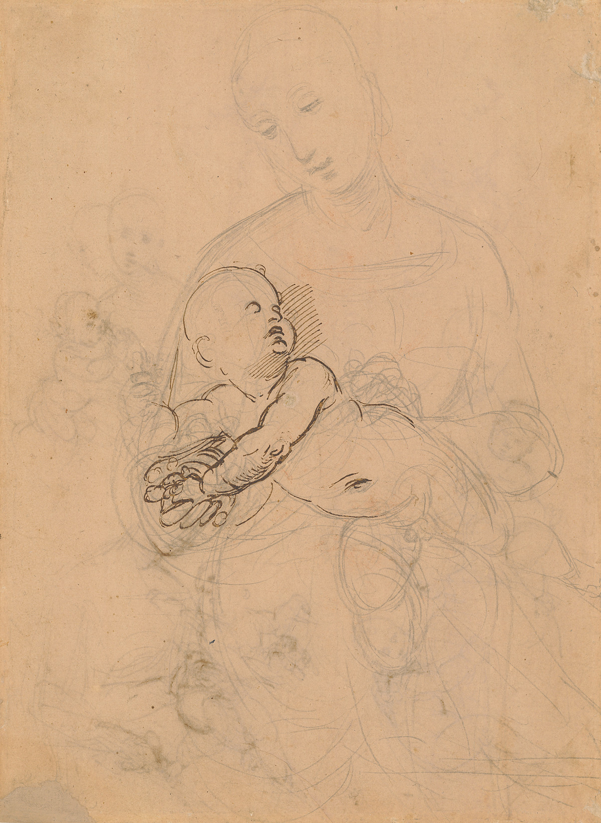 Raffael: Studie zur Bridgewater-Madonna (Recto), um 1506–1507