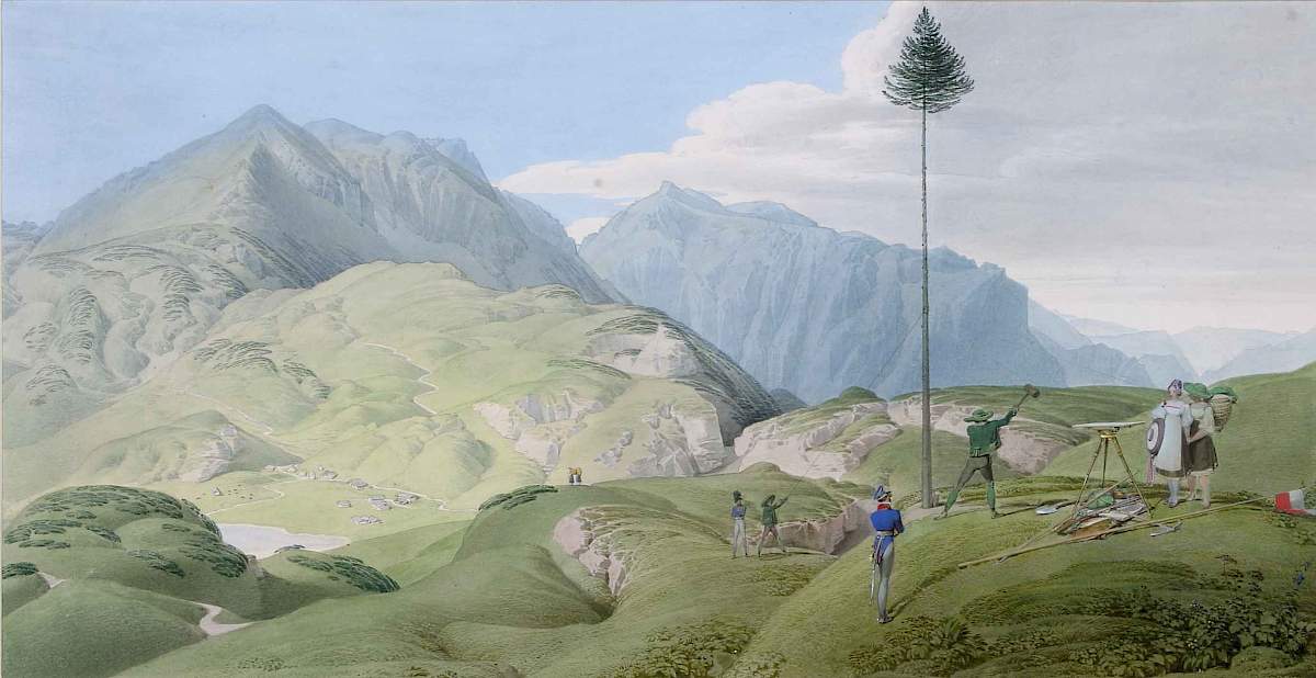 Matthäus Loder: Surveying Work on Sonnschienalm, ca. 1820/21