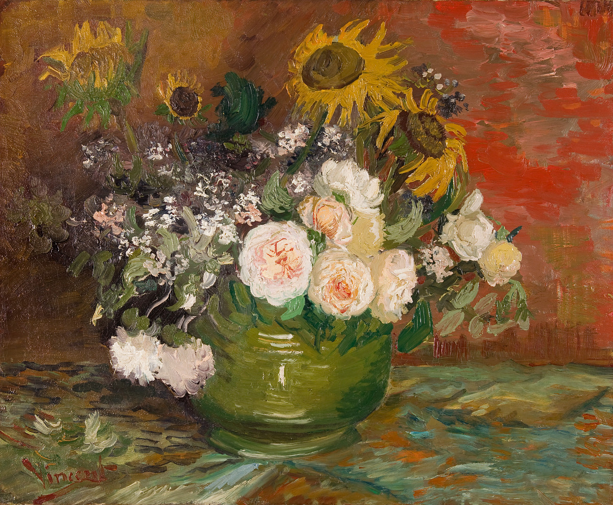 Vincent van Gogh: Roses and Sunflowers, 1886