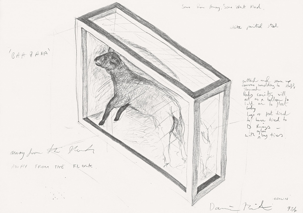 Damien Hirst | Away From The Flock, 1994 | Photographed by Stephen White © Damien Hirst and Science Ltd. All rights reserved/ Bildrecht, Vienna 2025