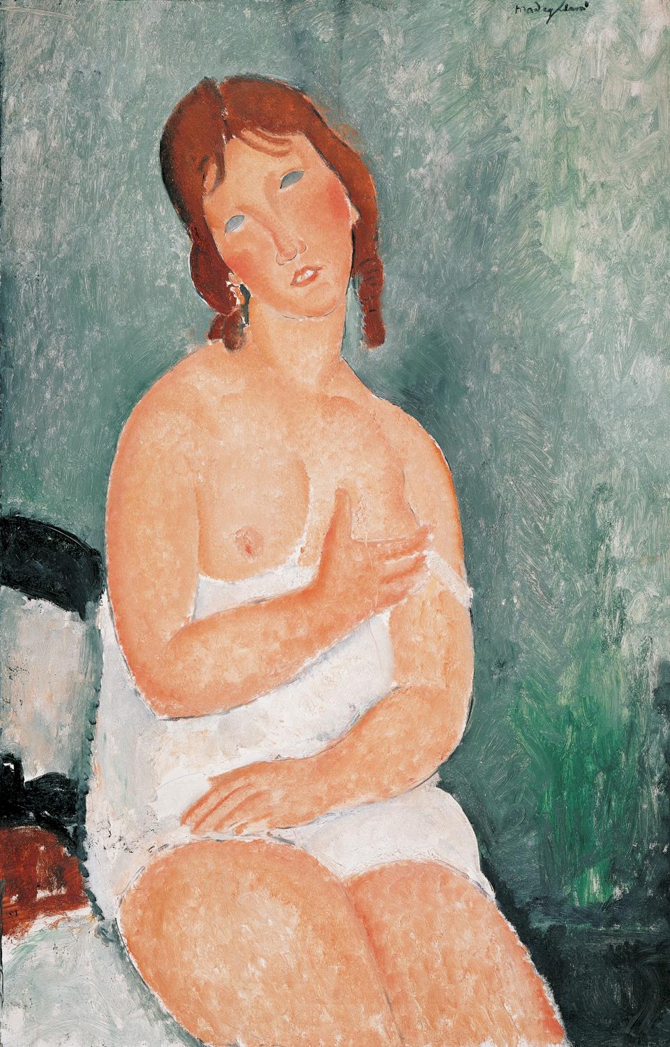 Amedeo Modigliani: Young Woman in a Shirt, 1918