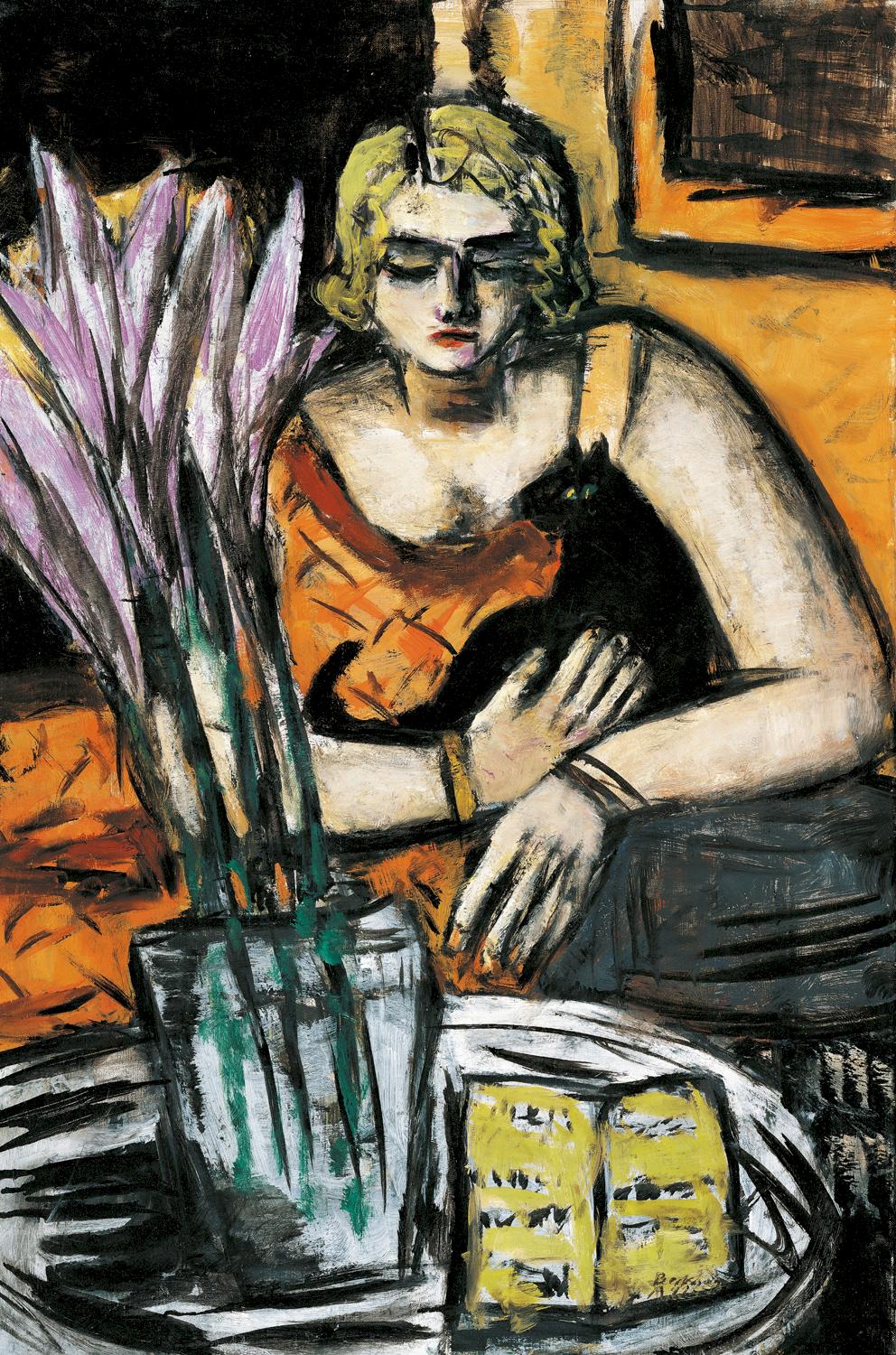 Max Beckmann: Woman with cat, 1942