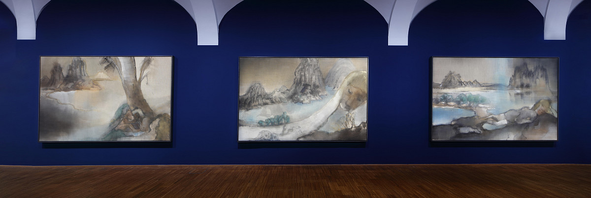 Leiko Ikemura: Triptychon Teile 1-3 (Genesis, Tokaido, Tokaido), 2015