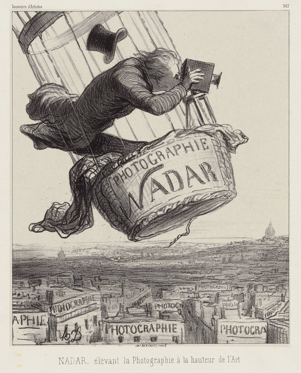 Honoré Daumier: Nadar elevating photography to art, Souvenirs d’Artistes, 25.05.1862