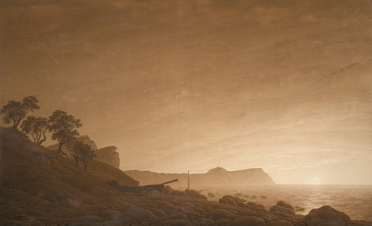 Caspar David Friedrich: View of Arkona with Rising Moon, c. 1805/06