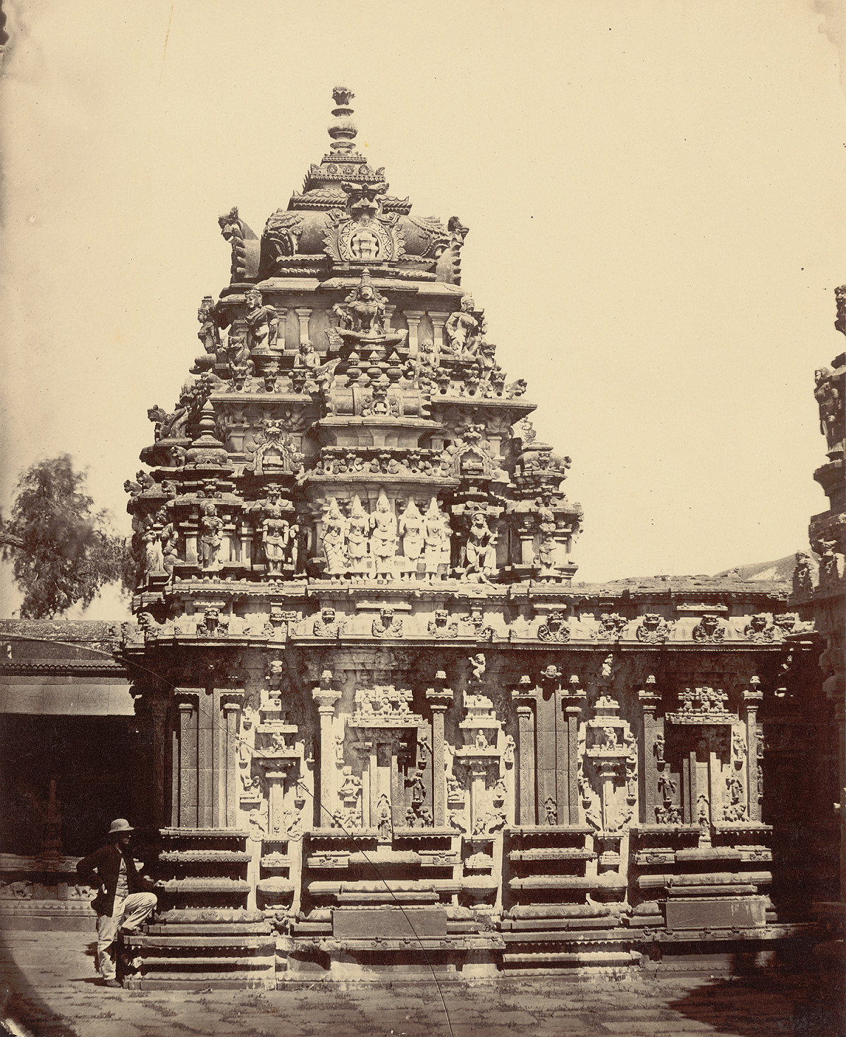 Anonym: Teil des Chintalarayaswami-Tempelkomplexes in Tadipatri, Andhra Pradesh, Indien | Aus der Serie Indian Pagodes, 1858/59