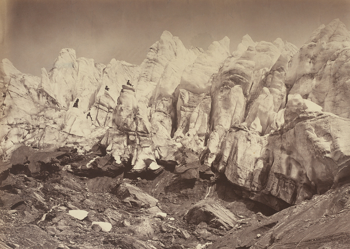 Gustav Jägermayer: Der Kristallwassergletscher aus Nordwest, 1863