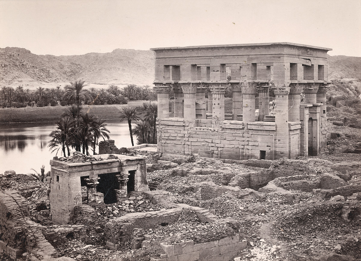 Francis Bedford: Hypäthraltempel von Philae, Ägypten, 1862