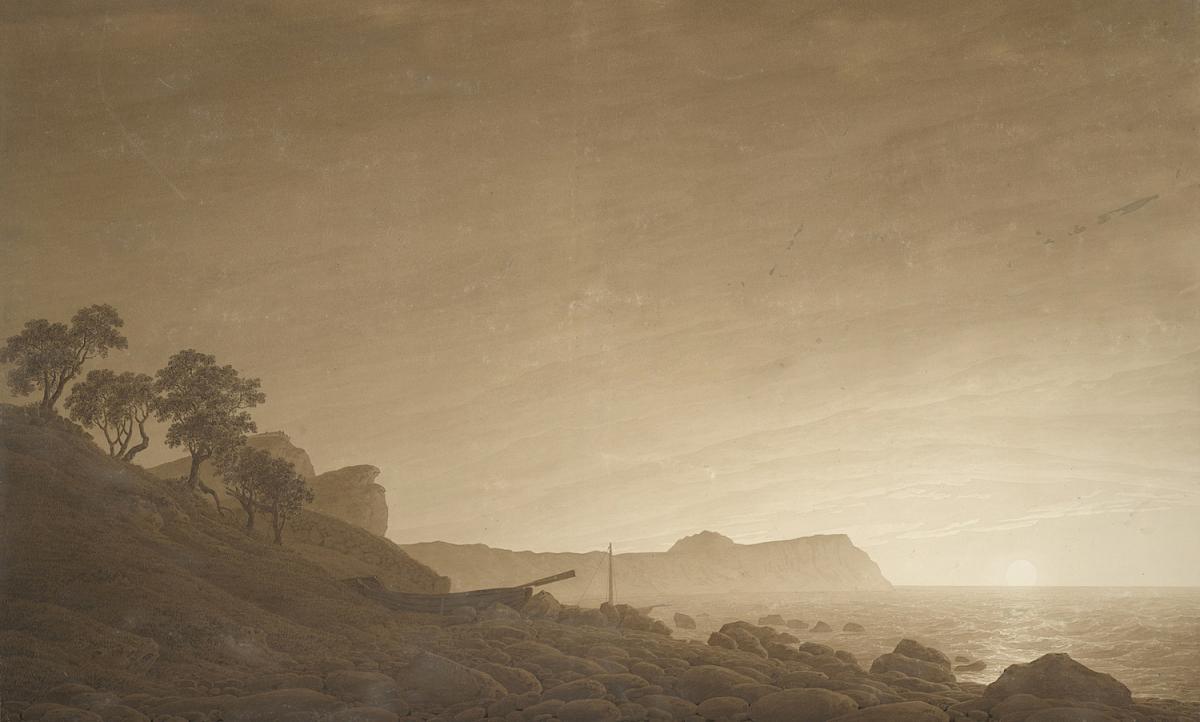 Caspar David Friedrich: Blick auf Arkona mit aufgehendem Mond, um 1805/06