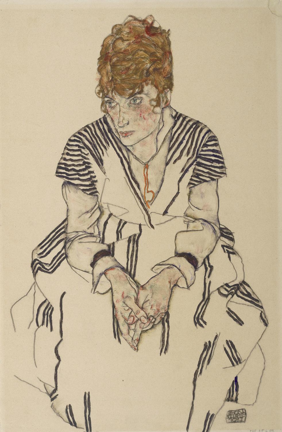 Egon Schiele: Adele Harms, die Schwägerin des Künstlers, 1917