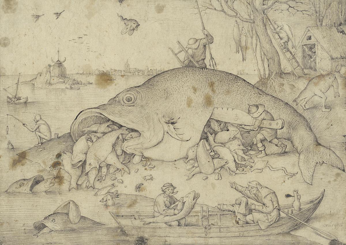 Pieter Bruegel d. Ä.: Die großen Fische fressen die kleinen, 1556