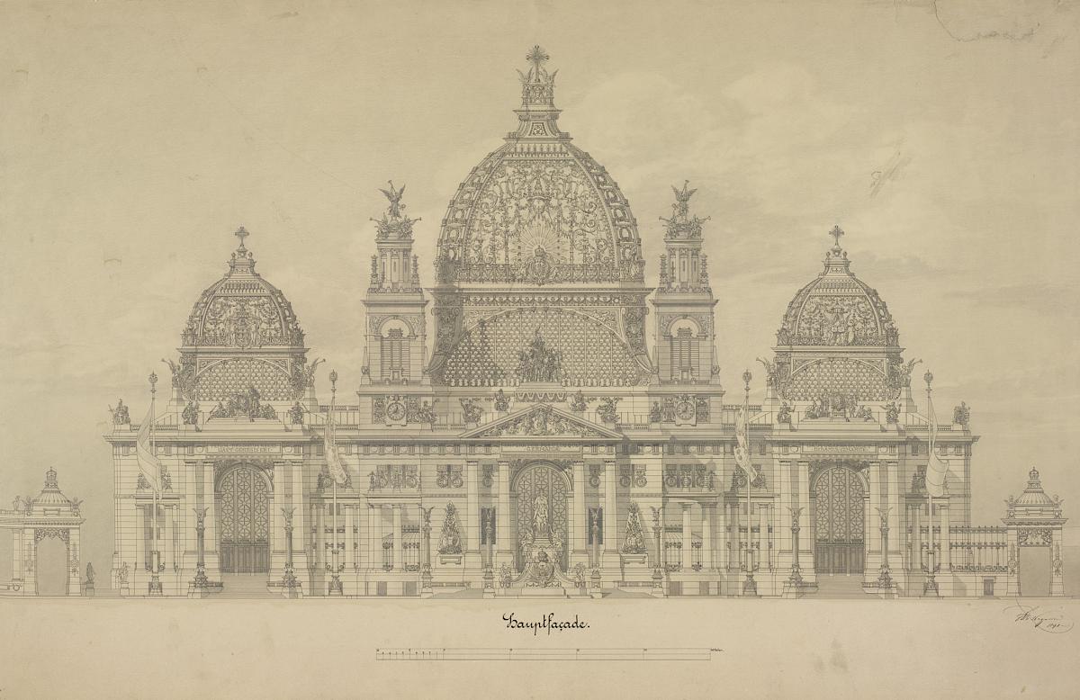 Otto Wagner: Elevation of the Main Façade of Berlin Cathedral, 1891