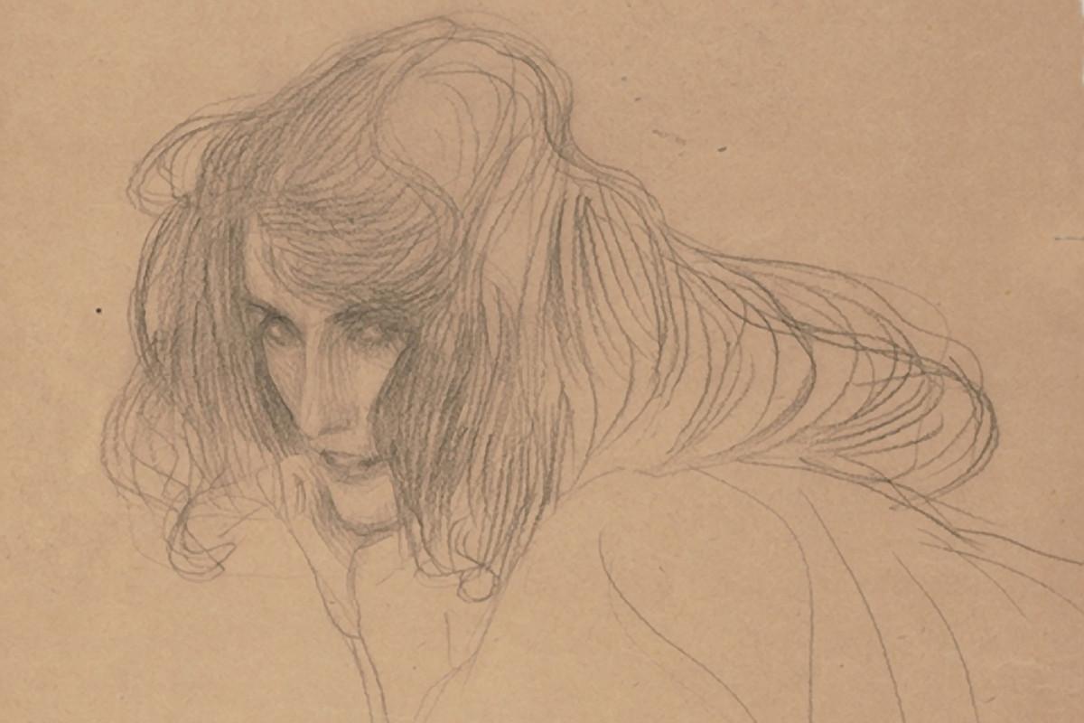Gustav Klimt | Weibliches Bildnis (Studie für "Unkeuschheit", Beethovenfries, Wiener Secession), 1901 | Albertina, Wien