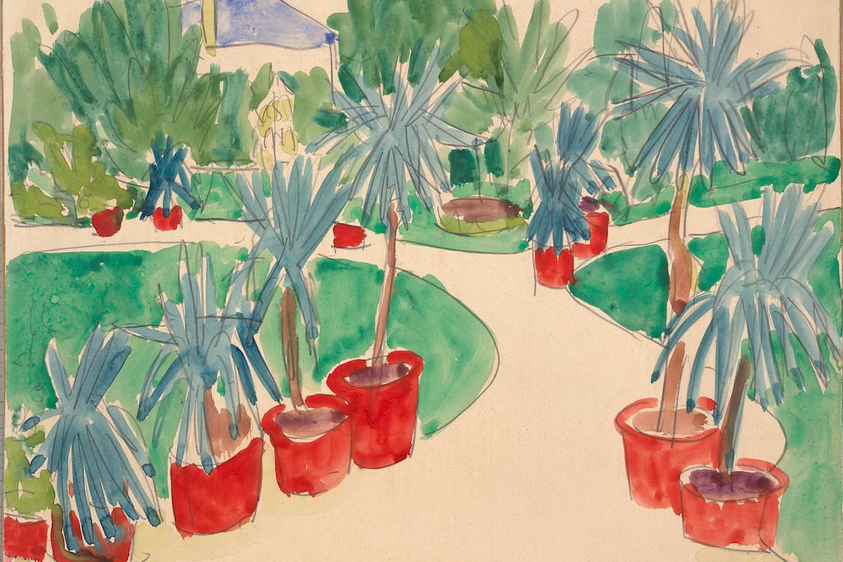 Ernst Ludwig Kirchner | Garten in Dresden, um 1911 | Albertina, Wien - Dauerleihgabe der Sammlung Werner