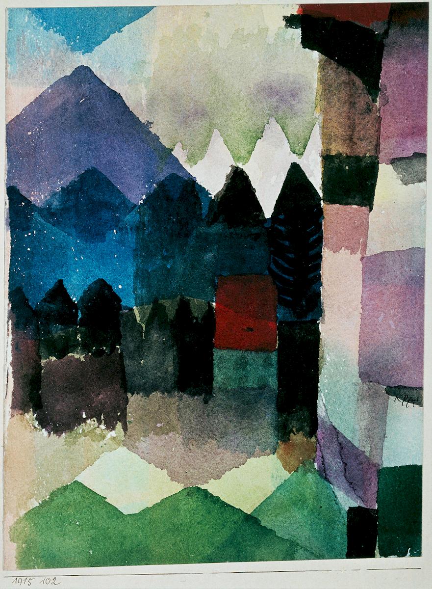 Paul Klee : Föhn Wind: In Franz Marc’s Garden, 1915